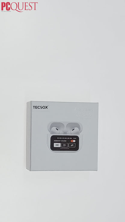 TecSox Alpha Smart Wireless Earbuds| IPX| 40hrs Best Low Latency TWS| Bluetooth Headset (White, True Wireless)