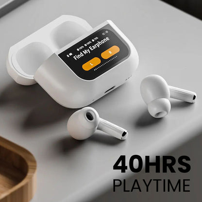 TecSox Alpha Smart Wireless Earbuds| IPX| 40hrs Best Low Latency TWS| Bluetooth Headset (White, True Wireless)